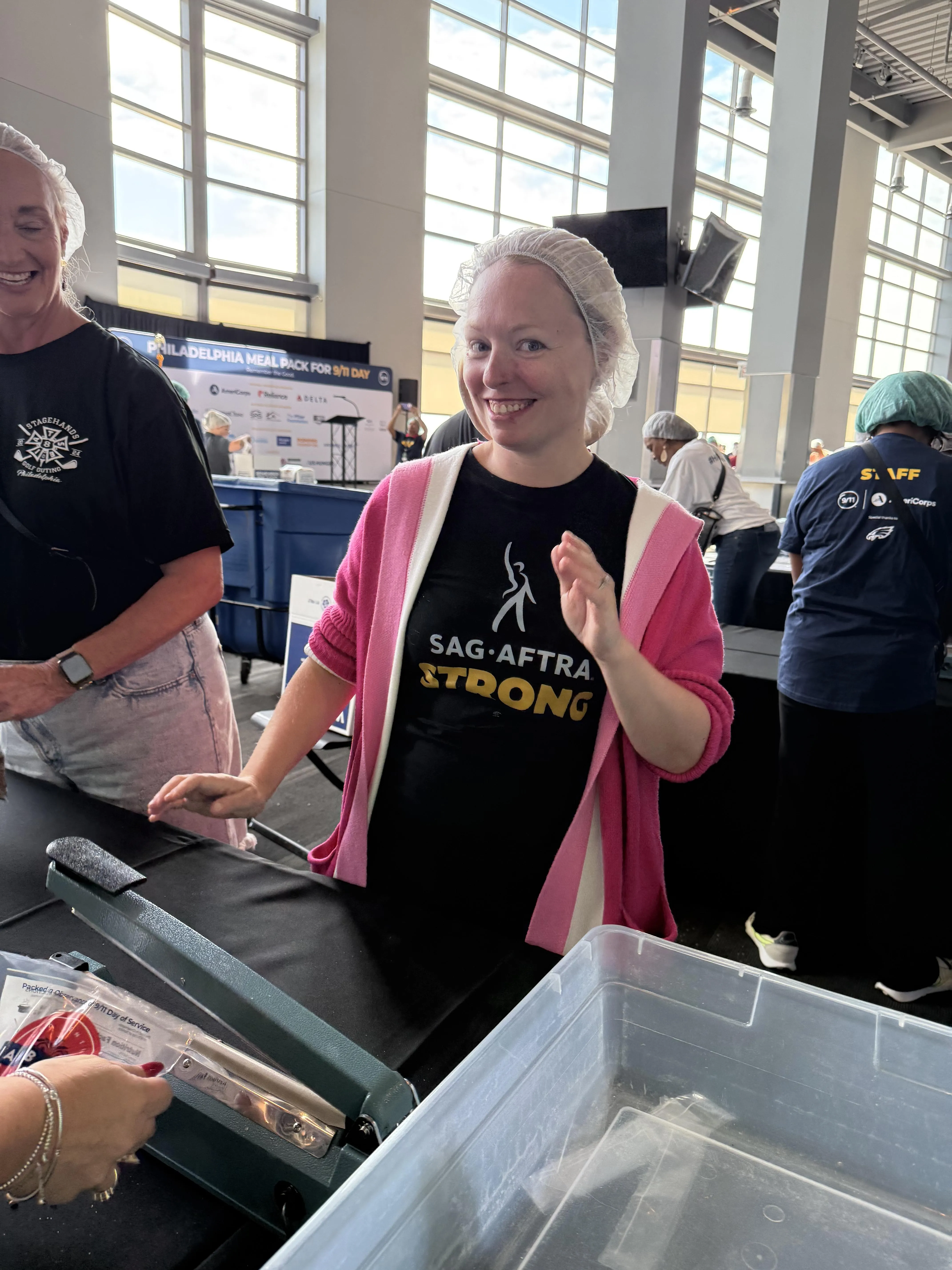 SAG-AFTRA member packing a meal